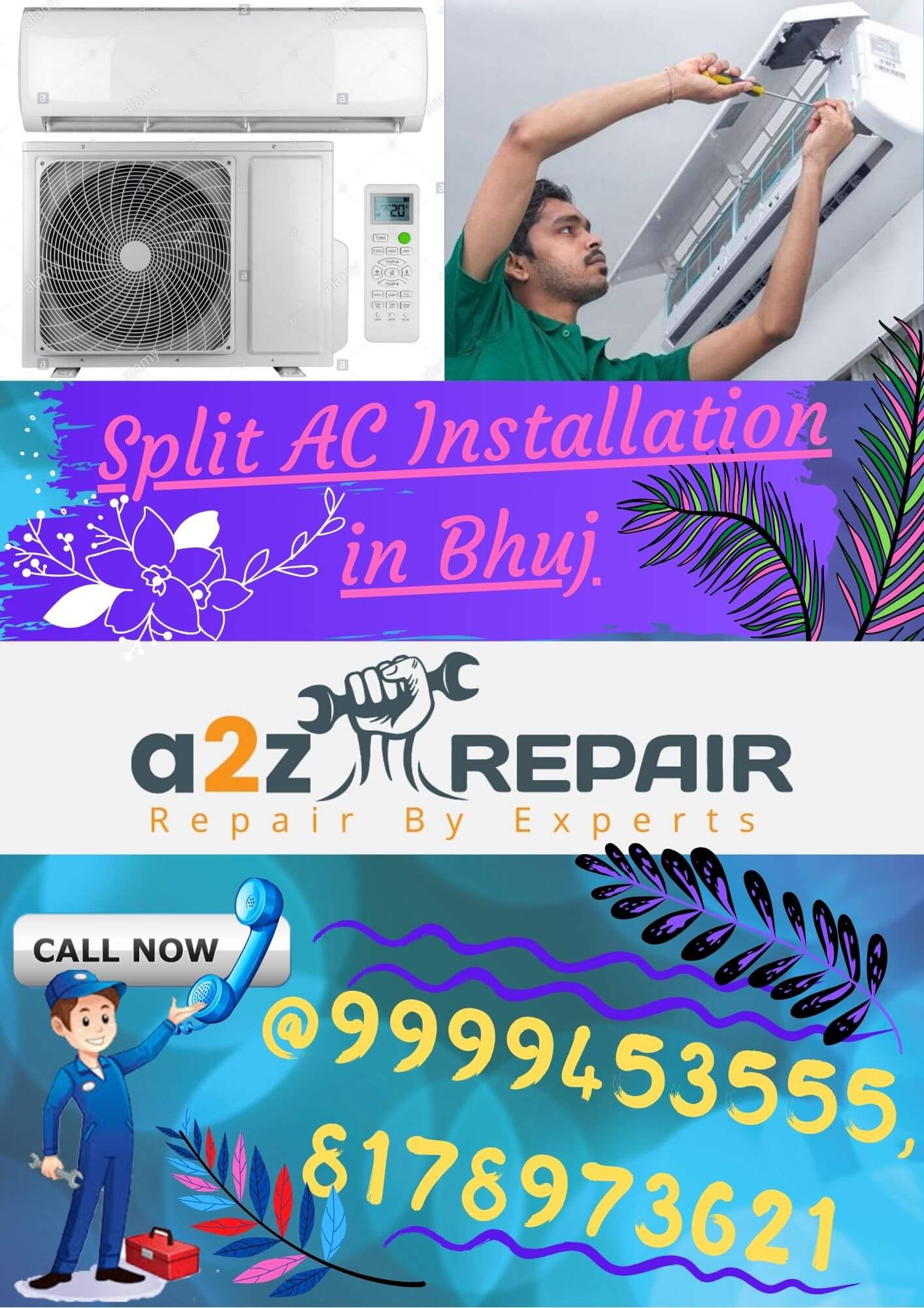 Split AC Installation in Bhuj, Gujarat A2Z Repair services